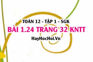Bài 1.24 trang 32 Toán 12 tập 1 Kết nối tri thức